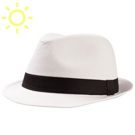  Trilby hat POPSTAR WHITE S/M (56 cm)