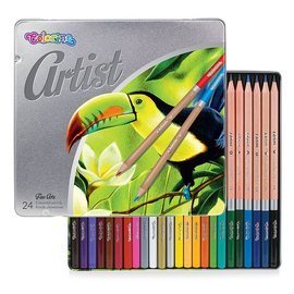 Artist coloured pencils 24 colours, metal box Colorino Kids 83263PTR