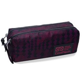 Double zippers pencil pouch CoolPack Edge Army Red 98885CP nr B69072