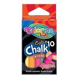 Dustless coloured chalk 10 pcs. Colorino Kids 33152PTR