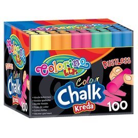 Dustless coloured chalk 100 pcs. Colorino Kids 33169PTR
