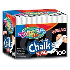 Dustless white chalk 100 pcs. Colorino Kids 33145PTR