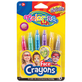 Face crayons 12 colours Colorino Kids 32650PTR
