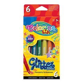 Glitter markers 6 colours Colorino Kids 65641PTR