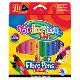 Jumbo Conical tip markers 8 colours Colorino Kids 32131PTR