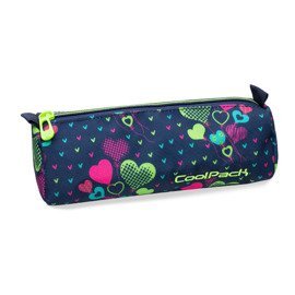 Pencil case CoolPack Tube Lime Hearts 33208CP No. B61010