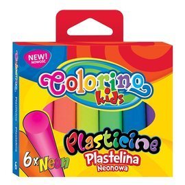 Plasticine round 6 colours neon Colorino Kids 42666PTR