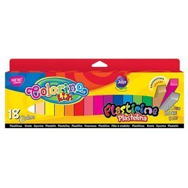 Plasticine square 18 pcs. MIX colours Colorino Kids 42659PTR