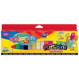 Plasticine square 18 pcs. MIX colours Colorino Kids 57424PTR
