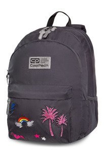School backpack Coolpack Coolpack Hippie Sparkling Badges Grey 22479CP B33085