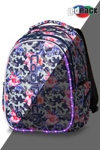 School backpack Coolpack Joy L LED Camo Roses 96652CP A21209