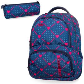 Set CoolPack Heart Link - Spiner backpack and tube pencil case