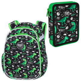 Set Coolpack Aloha Blue - Strike L backpack, Jumper 3 pencil case and Vert shoe bag