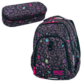 Set Coolpack Aloha Blue - Strike L backpack and Clever pencil case 