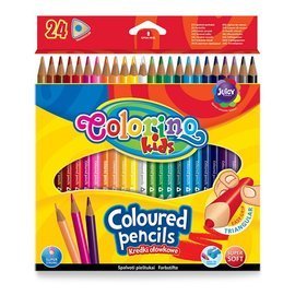Triangular coloured pencils 24 colours Colorino Kids 51828PTR