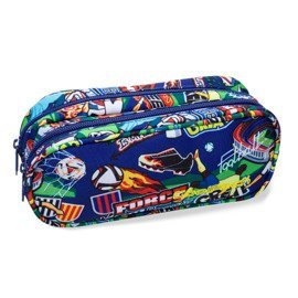Two-chamber school pencil case CoolPack Clever Football Cartoon 26217CP No. B65036