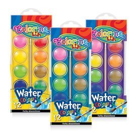 Water colours big tablets 12 colours Colorino Kids 41089PTR