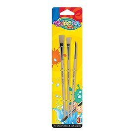 Wooden paint brushes 3 pcs. Colorino Kids 13741PTR/1