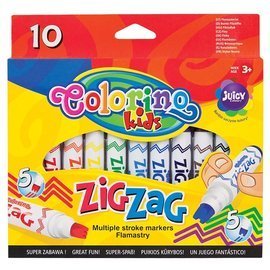 ZIG ZAG multiple stroke marker 10 colours Colorino Kids 34647PTR