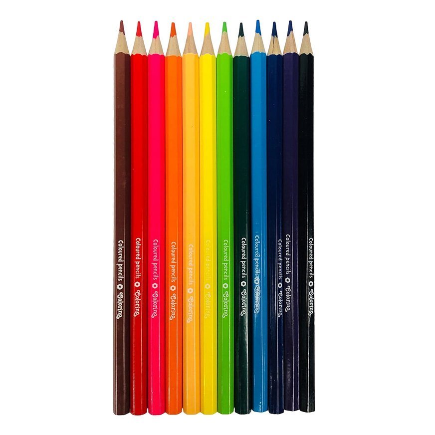 Hexagonal coloured pencils 12 colours Colorino Kids 14687PTR/1 ...