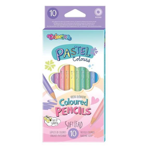  Hexagonal coloured pencils 12 colours Colorino Kids 14687PTR/1