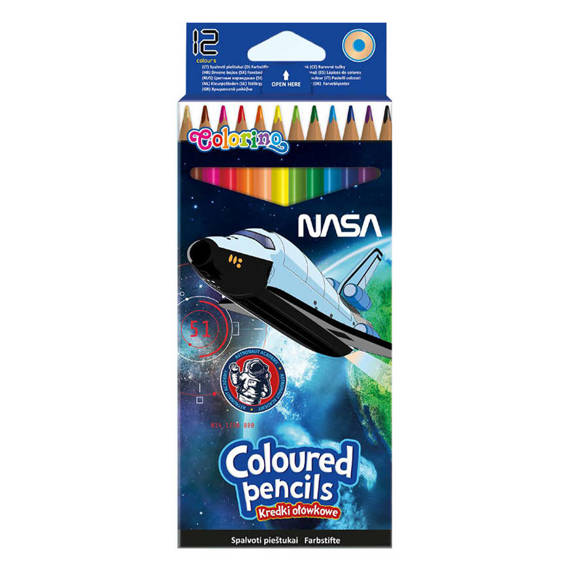  Hexagonal coloured pencils 12 colours Colorino Kids 14687PTR/1