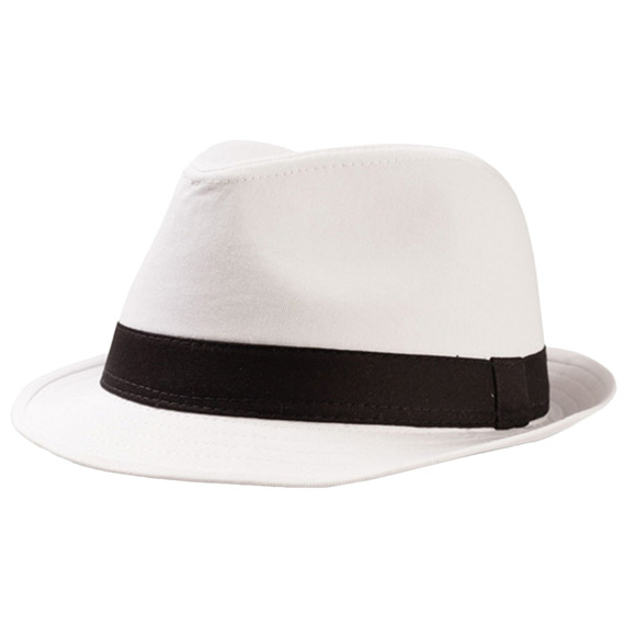  Trilby hat POPSTAR WHITE S/M (56 cm)