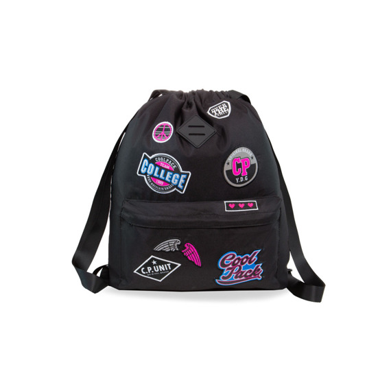 Backpack CoolPack Urban Badges Girls Black 38487CP No. B73056