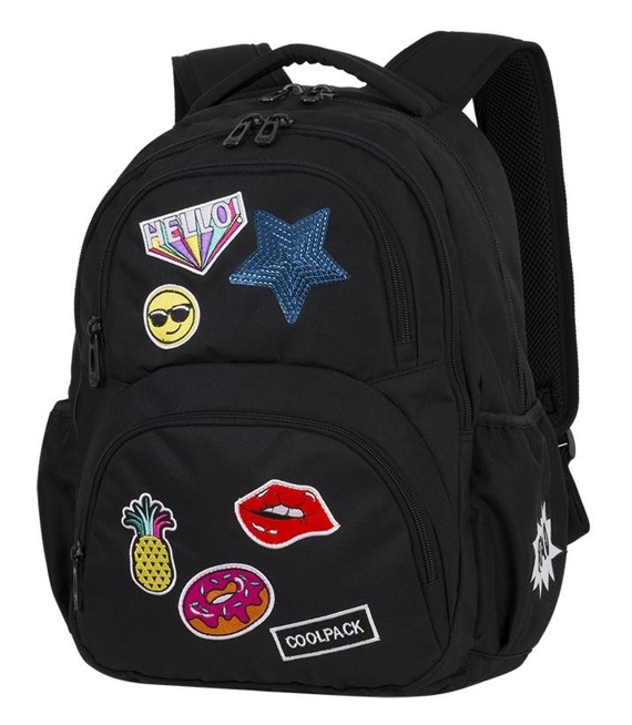 Backpack Coolpack Dart Badges Girls Black 93859CP