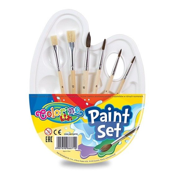 Brushes set with palette Colorino Kids 68710PTR