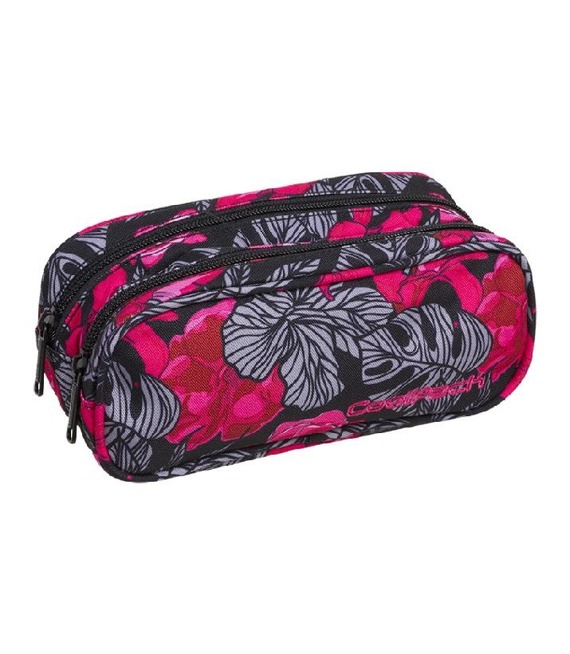 Double decker pencil case Coolpack Clever Red & Black Flowers 86400CP nr A243