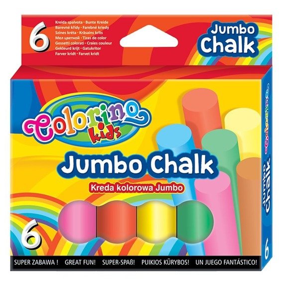 Dustless coloured chalk 6 pcs. Colorino Kids 65818PTR