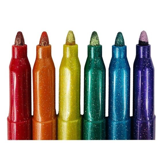 Glitter markers 6 colours Colorino Kids 65641PTR