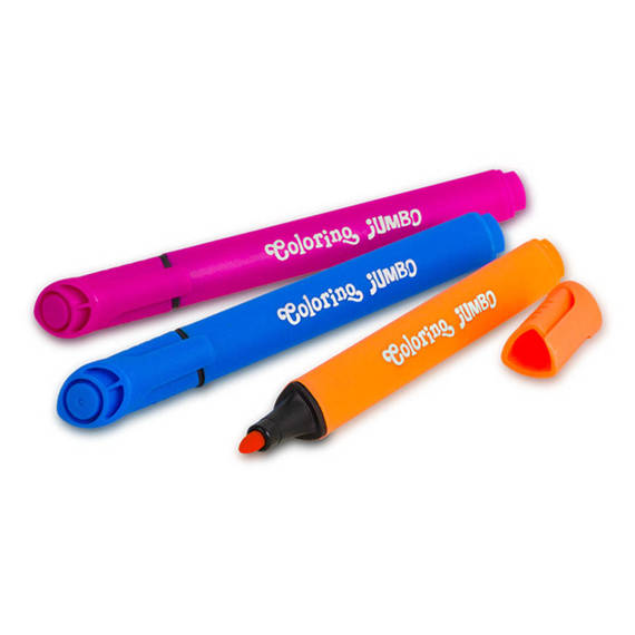 Jumbo Conical tip markers 8 colours Colorino Kids 32131PTR