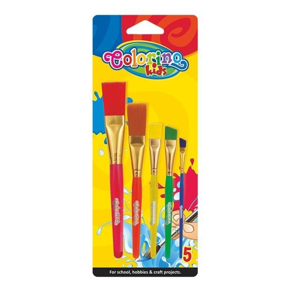Jumbo acrylic paint brushes 5 pcs. Colorino Kids 39062PTR