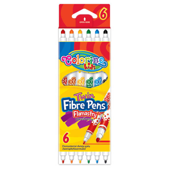 Junior Fibre pens 6 colours Colorino Kids 34593PTR