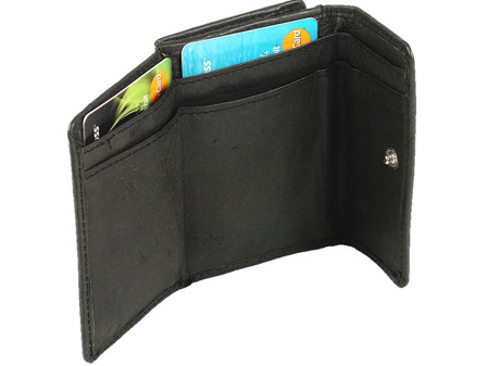 Mały portfel skórzany czarny 