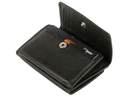 Mały portfel skórzany czarny 