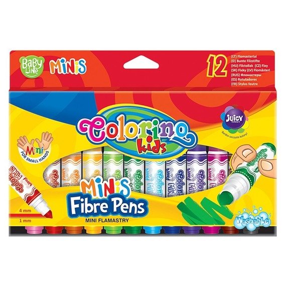 Mini markers 12 colours Colorino Kids 32117PTR