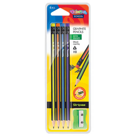 Pencils with eraser 12 pcs. Colorino Kids 39514PTR/1