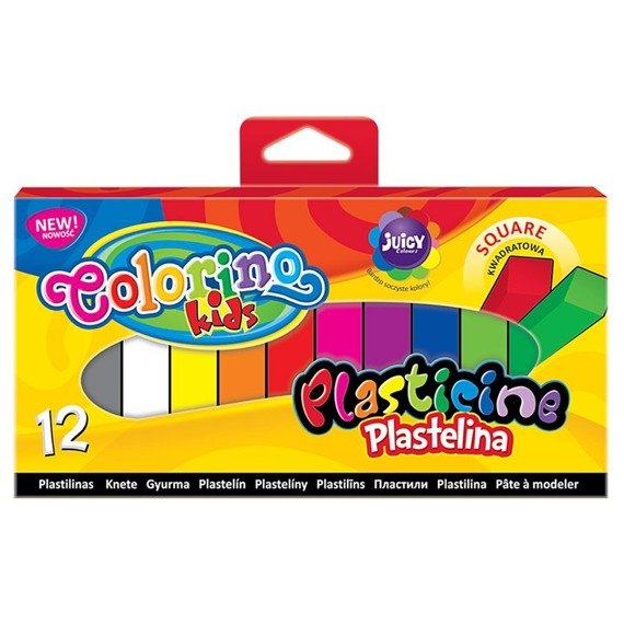 Plasticine square 12 pcs. Colorino Kids 57417PTR