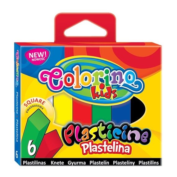 Plasticine square 6 pcs. Colorino Kids 57400PTR