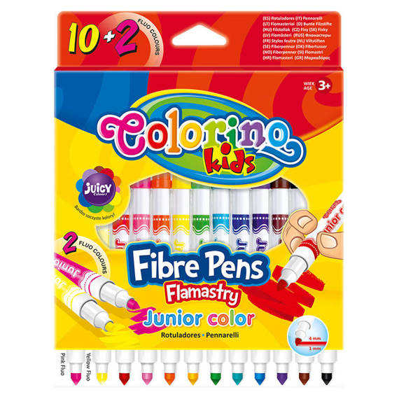 Round tip markers 8 colours Colorino Kids 32100PTR