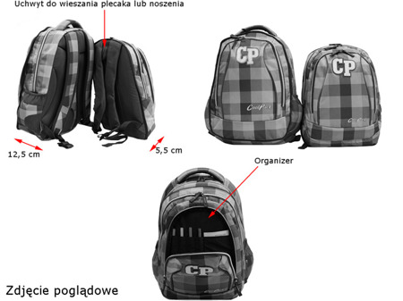 School backpack Coolpack Combo Classic grey 60011CP nr 488