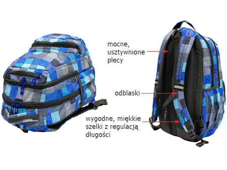 School backpack Coolpack Smash Blue shades 63838CP nr 403  