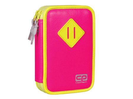 School pencil case with equipment Coolpack Jumper Pink neon 54799CP nr A470