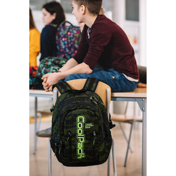 Set Coolpack Army Red - Impact II backpack and Campus pencil case 