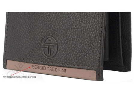 Skórzany portfel męski Sergio Tacchini brązowy K50TDTP444 TM