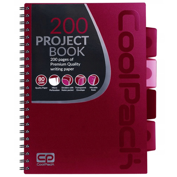 Spiral Note Books B5 Coolpack Red 94269CP 