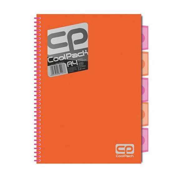 Spiral note book A4 Coolpack Orange Neon 52078CP No. 52078PTR